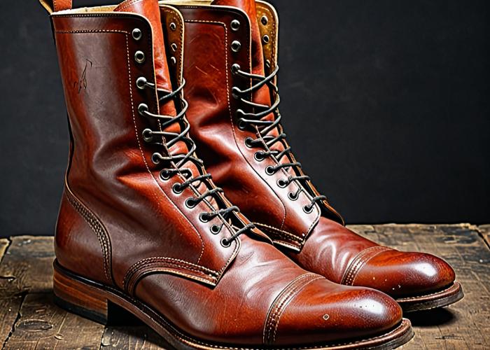 Vintage leather boots complete restoration project